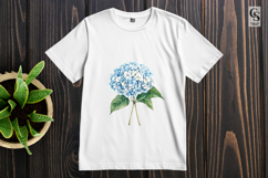 Watercolor Blue Hydrangea Bouquet Clipart Sublimation PNG Product Image 3