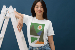 Modern Mountain Landscape Embroidery Design Product Image 3