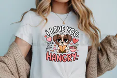 I Love You Even When You Are Hangry Cute Dog Illustration Product Image 3