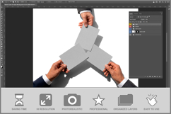 Business Cards Trio Hands Product Image 2