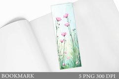 Flowers Bookmark Sublimation. Wildflowers Bookmark Design Product Image 1
