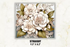 Camellia & Ruta Graveolen Flower Tumbler Wrap Product Image 3