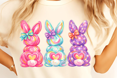 Bunny Coquette Bow PNG, Brushstroke bunny easter PNG Product Image 3