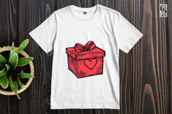 Heart Gift Box Clipart Sublimation PNG Product Image 2