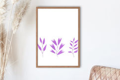 Minimal Lavender Leaf Trio Embroidery Design Product Image 3