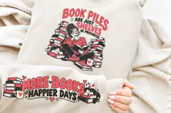 Book Lover Front Sleeve PNG, Reading Girl Sleeve Shirt Desig Product Image 3