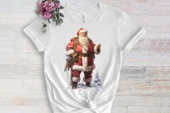 Watercolor Santa Claus Sublimation Clipart, Santa PNG Product Image 3