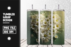 Heart flower Tumbler Wrap | Sublimation | 20 oz Skinny Product Image 1