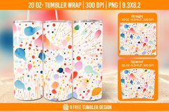 Confetti Tumbler Wrap Designs, Sublimation Wrap Product Image 1