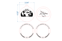 Christmas Ornament SVG laser cut file for Glowforge Product Image 3
