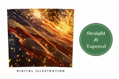 USA Tumbler Sublimation, Glitter American Flag Sublimation Product Image 3
