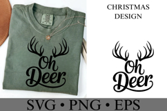 Oh Deer Svg | Christmas svg | Shirt Svg Product Image 4