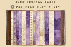 Stripes muted lavender Junk Journal Page Product Image 3