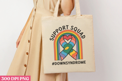 Support Squad #DownSyndrome PNG, Syndrome Sublimation PNG Product Image 1