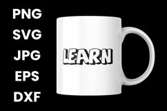 Learn Motivational Inspiring Learning Word SVG Product Image 3