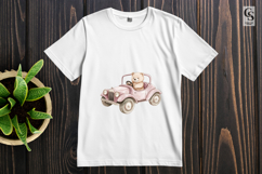 Teddy Bear Car Clipart Sublimation PNG Product Image 3