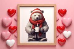 Valentines Day Bear Sublimation Clipart, Valentines Day PNG Product Image 3
