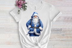 Blue Christmas Watercolor Clipart Sublimation Product Image 3