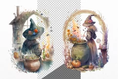 Halloween clipart, Witch clipart, Autumn clipart Product Image 2