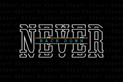 Never back down SVG T shirt Design Product Image 3