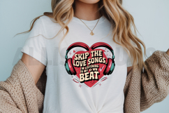 Skip The Love Songs Listen To My Own Beat Graphic Design Product Image 3