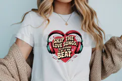 Skip The Love Songs Listen To My Own Beat Graphic Design Product Image 3
