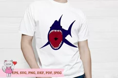 Shark svg, Files for Cricut, Shark Angry Teeth svg Product Image 2