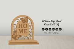 Welcome Sign Stand Laser Cut SVG Product Image 1