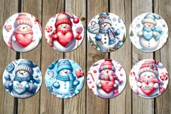 Christmas Snowman | 8 xmas Car coaster &amp; key chain designs Product Image 3