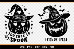 Funny Halloween Pumpkin Faces SVG, Scary Pumpkin Face SVG Product Image 3
