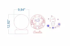 Girl Baby Name Sign SVG laser cut file for Glowforge Product Image 4