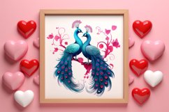 Breeds of Valentine Kissing Birds, Valentine's Day Clipart Product Image 3
