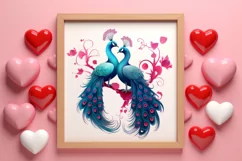 Breeds of Valentine Kissing Birds, Valentine's Day Clipart Product Image 3