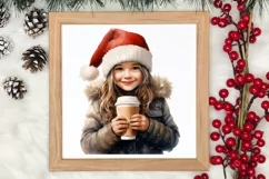 Christmas Little Girl Clipart Sublimation, Christmas PNG Product Image 3