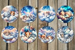 Sleeping baby | nursery Sublimation Car coaster &amp; key chain Product Image 3
