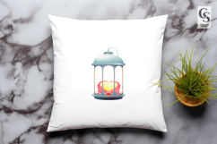 Heart Lantern Candle Clipart Sublimation PNG Product Image 3