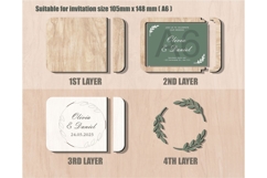 Laser Cut Invitation Holder SVG , A6 Wedding Card Pocket Product Image 3