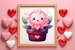 Pink Valentine Succulent Pot Clipart Product Image 3