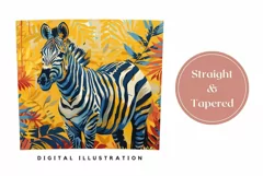 Zebra Tumbler Wrap Design, Tropical Leaves Tumbler Design Product Image 3