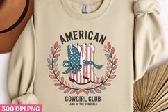 American Cowgirl Club PNG, Western 4th Of July Sublimation P Product Image 3