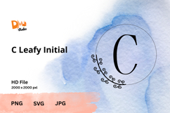 Leafy Initial Monogram - Nature Inspired Letters Product Image 1