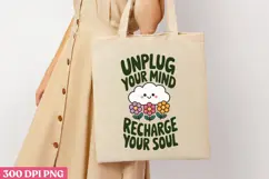 Unplug Your Mind, Recharge PNG, Mental Health Sublimat Product Image 1