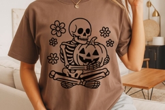 Spooky Skeleton Svg, Pumpkin Skeleton Svg, Spooky Vibes Svg. Product Image 3
