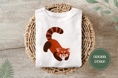 Red Panda Illustration, Red Panda PNG, Cartoon Animals Print Product Image 3