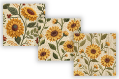 Cozy Sunflower Felted Knitted Seamless Pattern Bundle Product Image 3