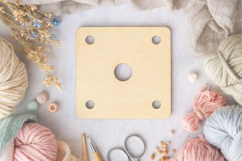 Weaving card granny square with holes digital file laser cut Product Image 8