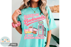 Raised on Backroads and Gas Station Snacks PNG | Western PNG Product Image 3