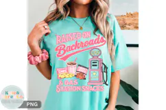 Raised on Backroads and Gas Station Snacks PNG | Western PNG Product Image 3