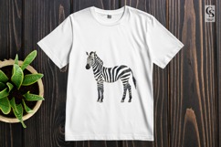 Watercolor Zebra Alphabet Letter Z Clipart Sublimation PNG Product Image 2