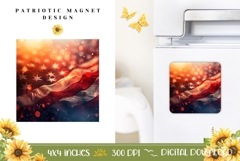 4th of July Magnet, American Flag Magnet Design Product Image 1